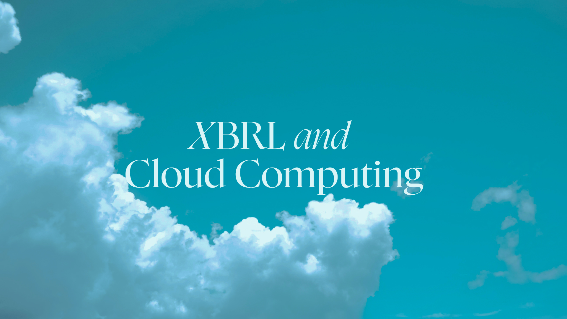 XBRL and cloud